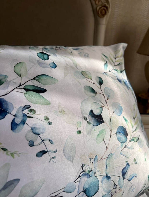 روبالشتی ساتن ابریشم 50×70 طرح گل