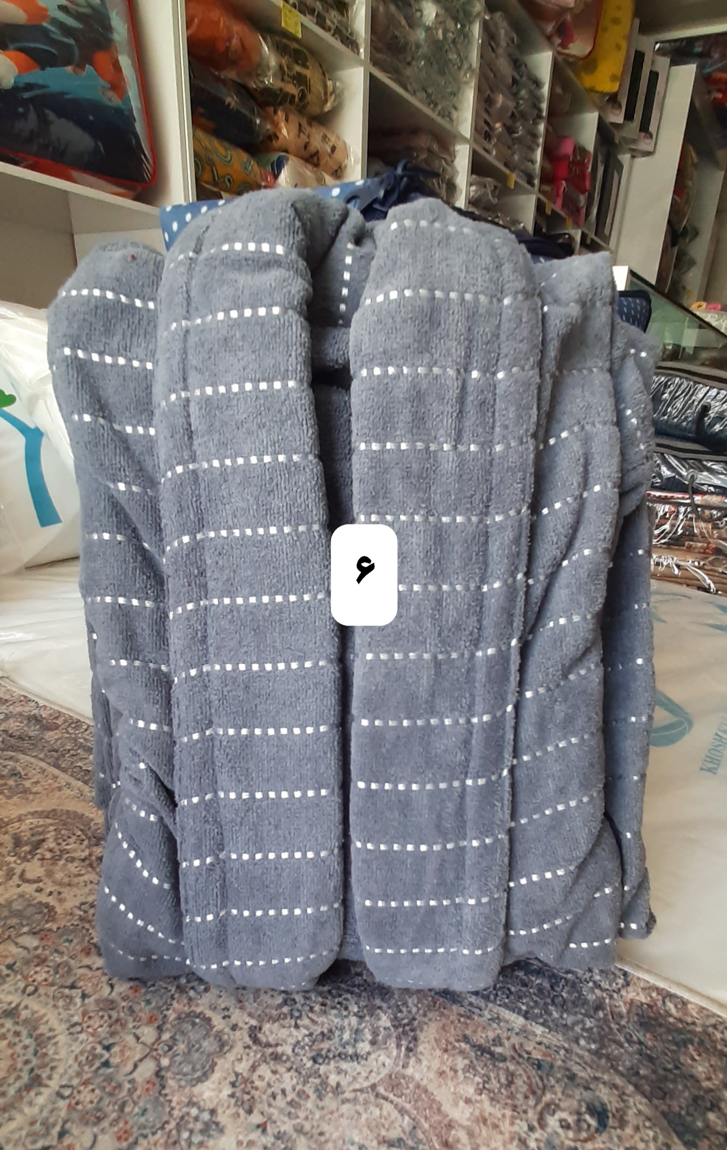 حوله تنپوش گلبرگ سایز ۱۲۵ ابریشم راه راه رنگ ۶