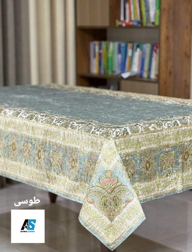 رومیزی و سفره پارچه ای ضد لک ۸نفره۱۴۰×۲۵۰ طرح توران طوسی